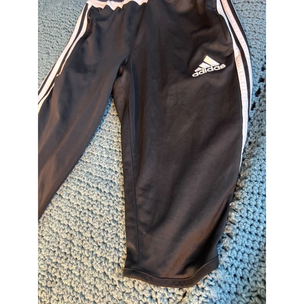 Adidas Climacool Adizero Soccer Training Pants Black White Cropped Mens Small